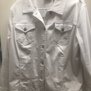Chicos white jean jacket rarely worn